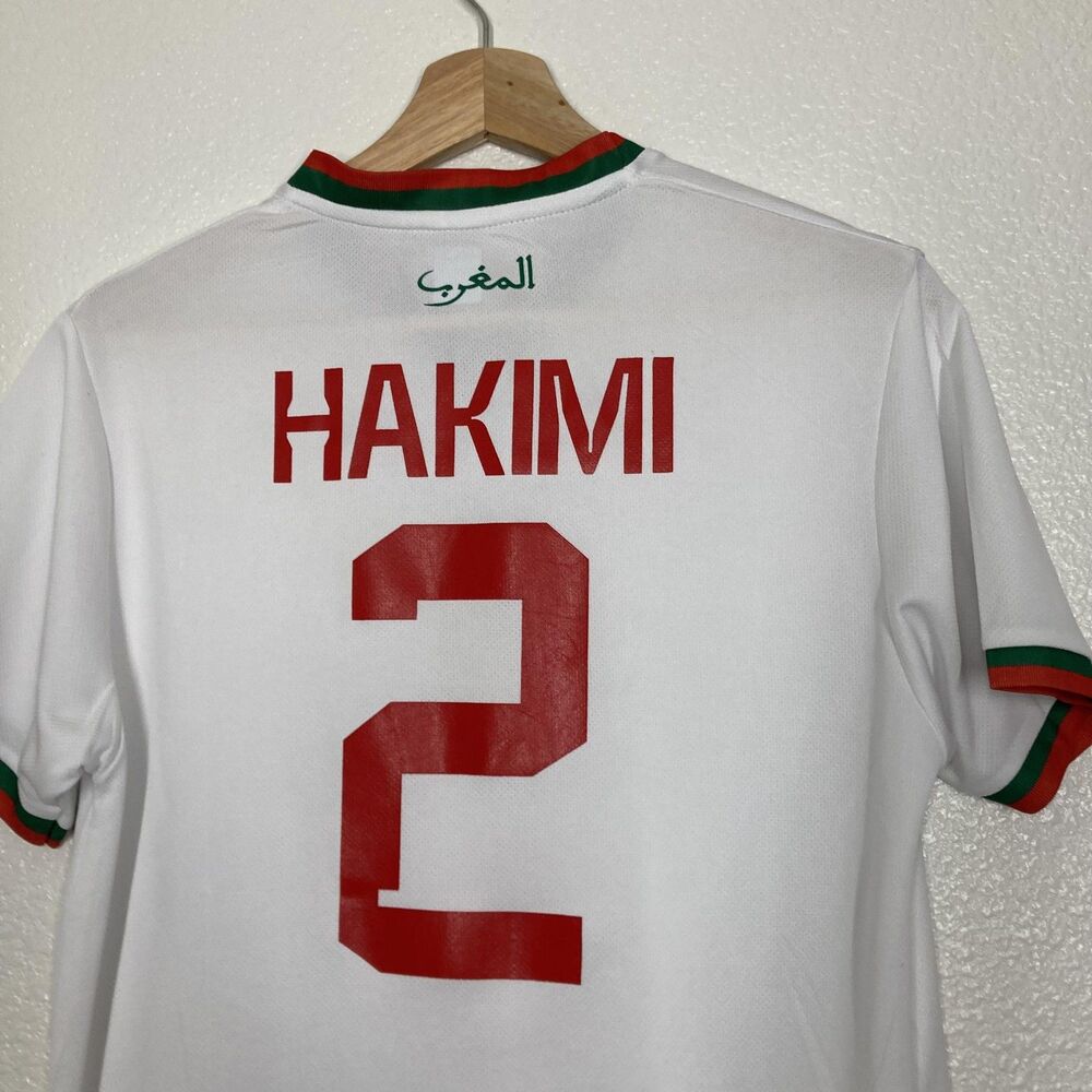 Morocco Soccer Jersey Youth  XL White Puma Hakimi 2 DryCell National Team Home - Picture 14 of 15